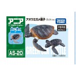 全新有包裝紙盒探索動物系列海洋系列Marine Animal TAKARA TOMY Ania Figure AS-20 Sea Turtle海龜母子可水浮