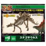 全新有包裝紙盒Re-Ment可動關節 恐龍化石骨架Pose Skeleton; Dinosaur Series #103 Stegosaurus; 劍龍