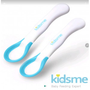 全新有包裝紙盒 海藍色英國kidsme ideal temperature spoon感溫變色匙 (2pcs) Aquamarine