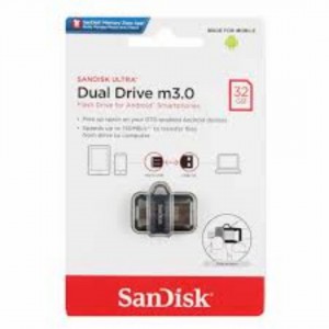 全新有包裝紙盒原裝行貨ANDROID Sandisk Cruzer USB 3.0 SDDD3-032G Ultra Dual 32GB USB 3.0 150MB/s m3 ULTRA DUAL DRIVE M3.0 雙用隨身碟Android™ 裝置適用的隨身碟