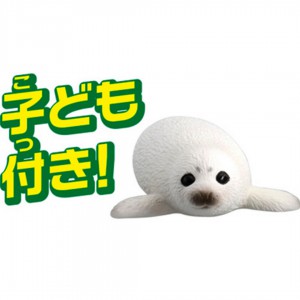 全新有包裝紙盒探索動物系列海洋系列Marine Animal TAKARA TOMY Ania Figure AS-22 Harbor Seal海豹母子