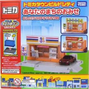 全新有包裝紙盒行貨Tomy Tomica Town -Build City Shop 24 Convenience Store場景24小時便利商店停車場